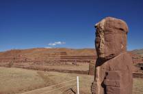 As ruínas de Tiahuanaco, na Bolívia